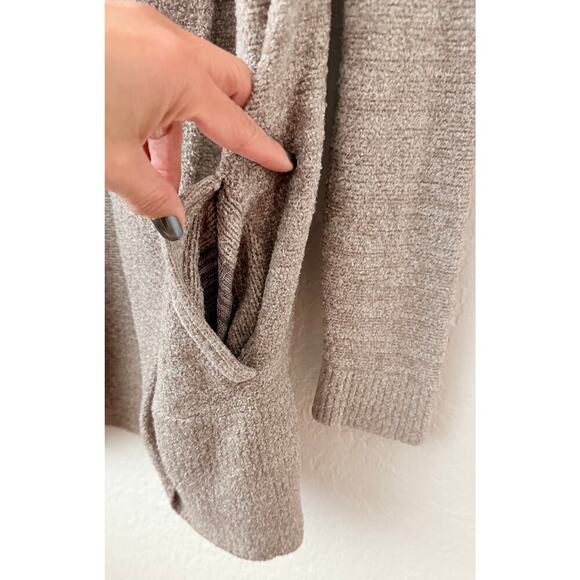 Barefoot Dreams Womens CozyChic Lite® Circle Cardi Taupe Soft Comfy Loungewear M - Picture 5 of 9